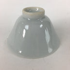 Japanese Porcelain Sake Cup Vtg Blue Kanji Design Guinomi Ochoko G18