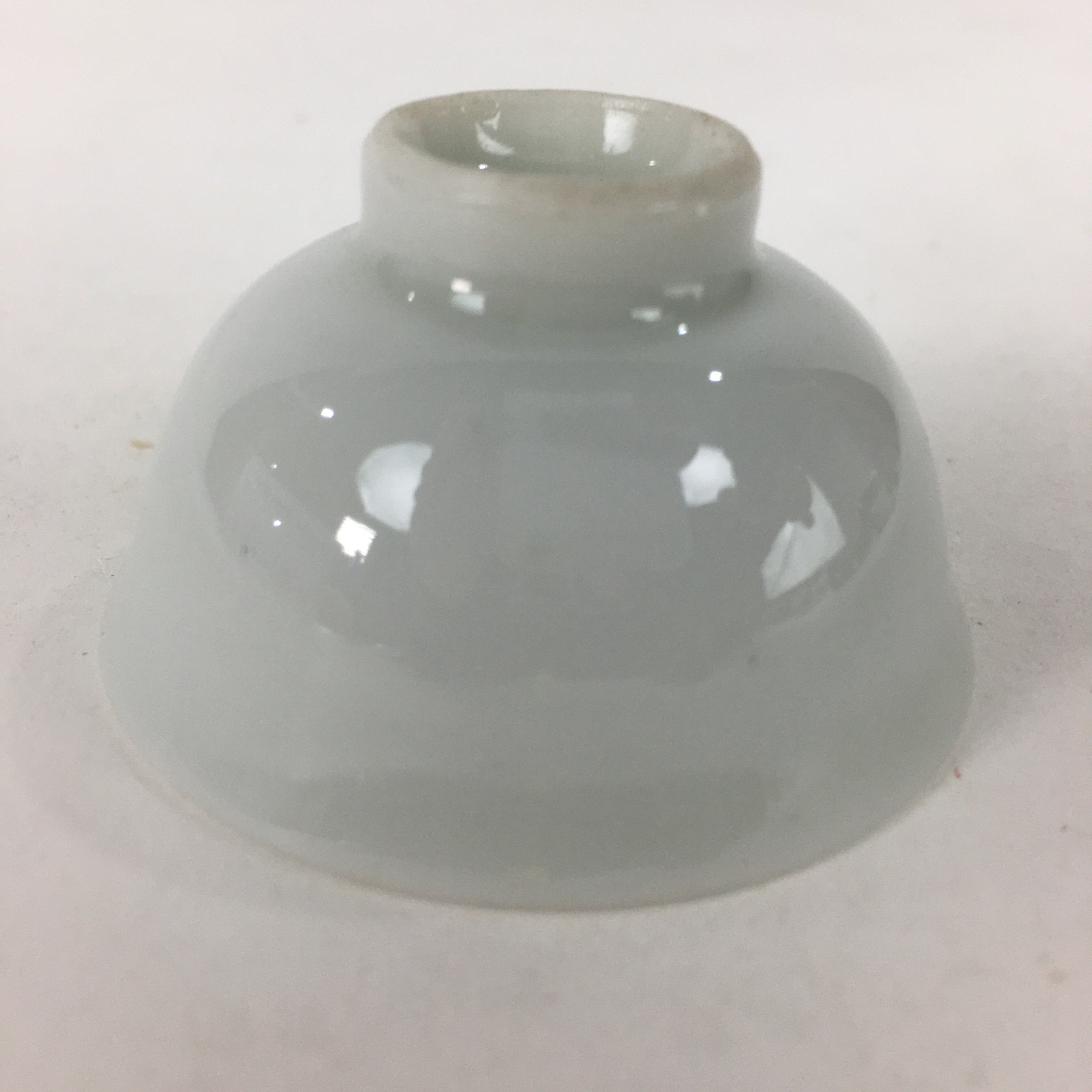 Japanese Porcelain Sake Cup Vtg Blue Kanji Guinomi Ochoko Sakazuki G36