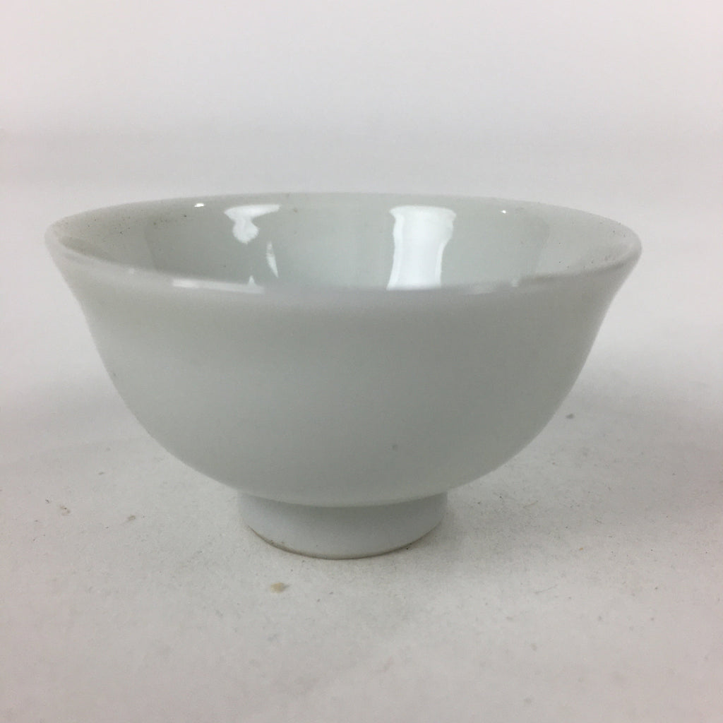 Japanese Porcelain Sake Cup Vtg Blue Kanji Guinomi Ochoko Sakazuki G36