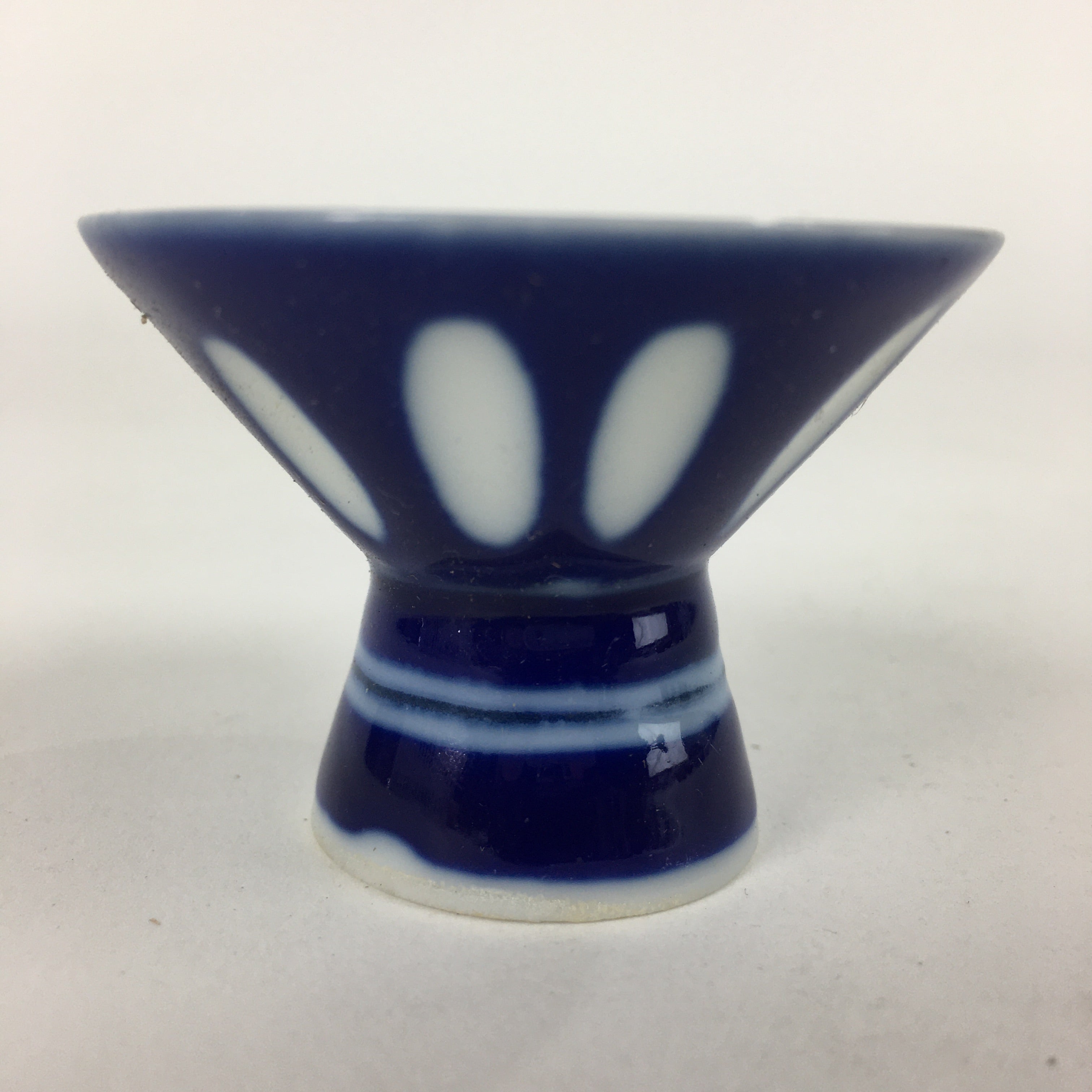 Japanese Porcelain Sake Cup Vtg Blue Kohai Guinomi Ochoko Sakazuki G41