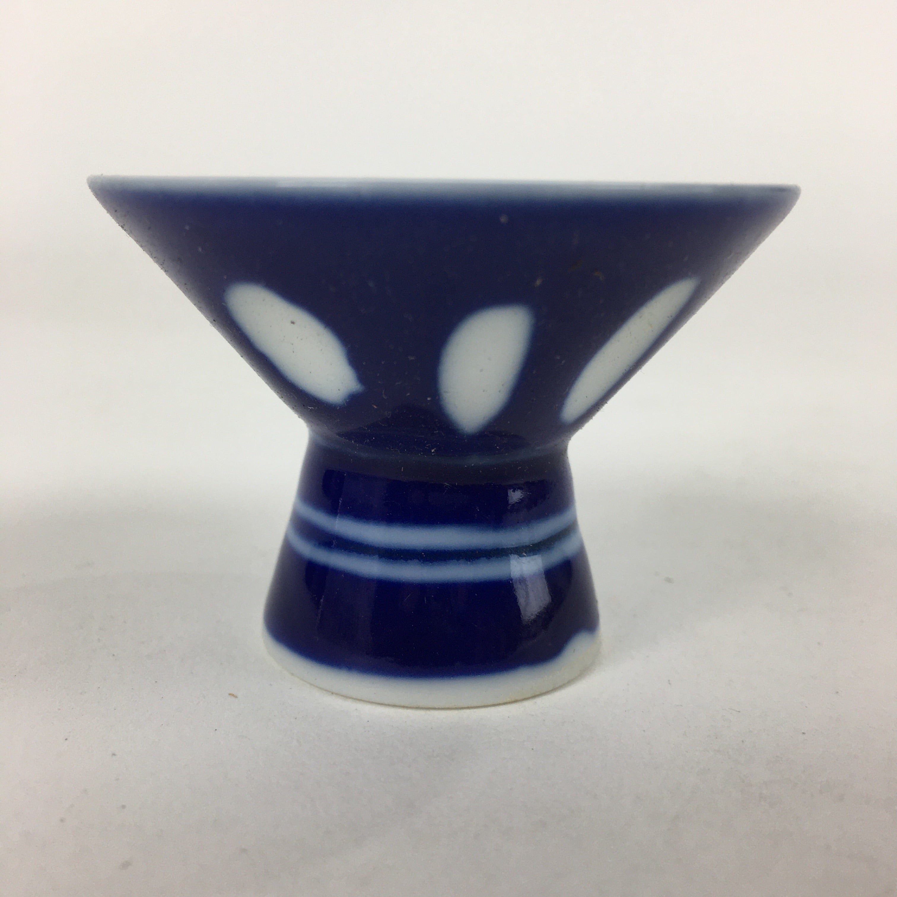 Japanese Porcelain Sake Cup Vtg Blue Kohai Guinomi Ochoko Sakazuki G41