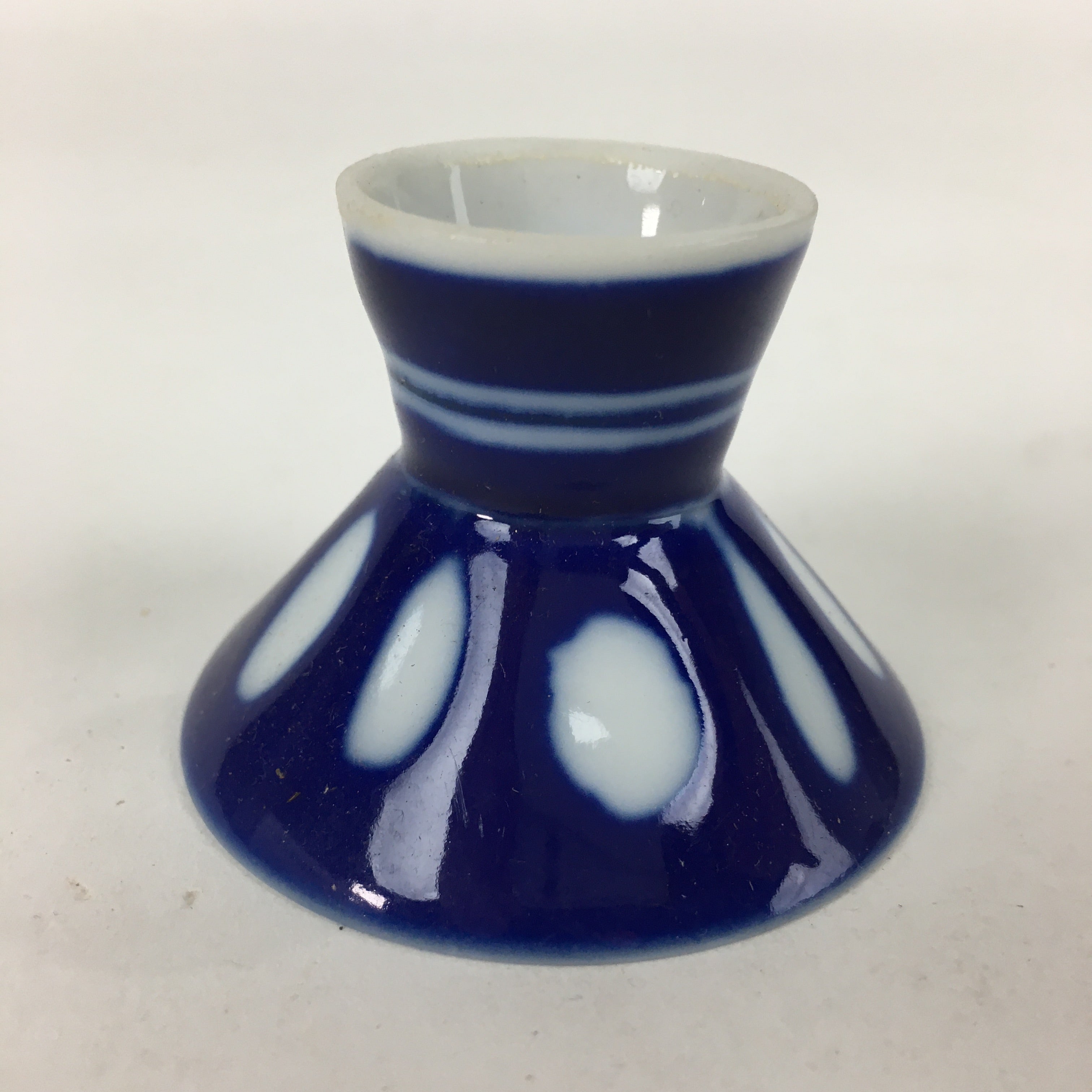 Japanese Porcelain Sake Cup Vtg Blue Kohai Guinomi Ochoko Sakazuki G41