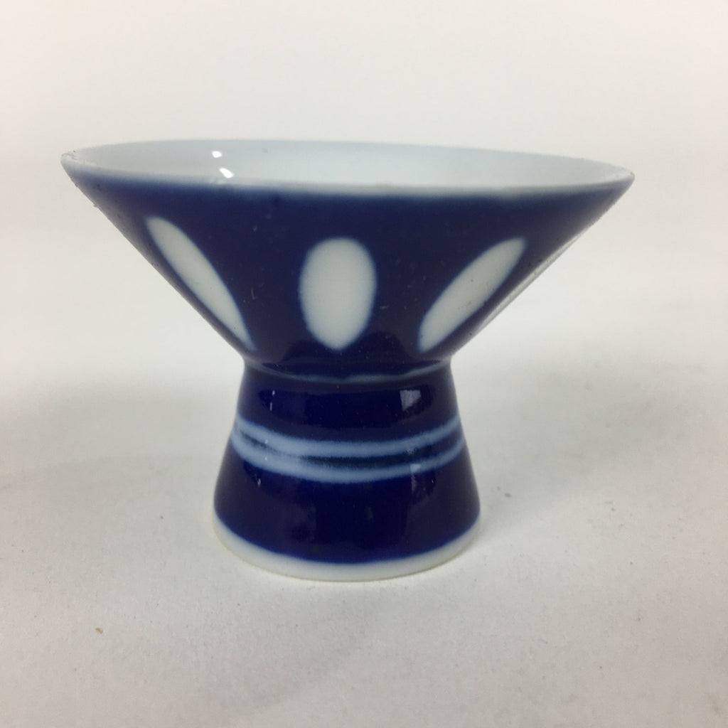 Japanese Porcelain Sake Cup Vtg Blue Kohai Guinomi Ochoko Sakazuki G41