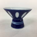 Japanese Porcelain Sake Cup Vtg Blue Kohai Guinomi Ochoko Sakazuki G41