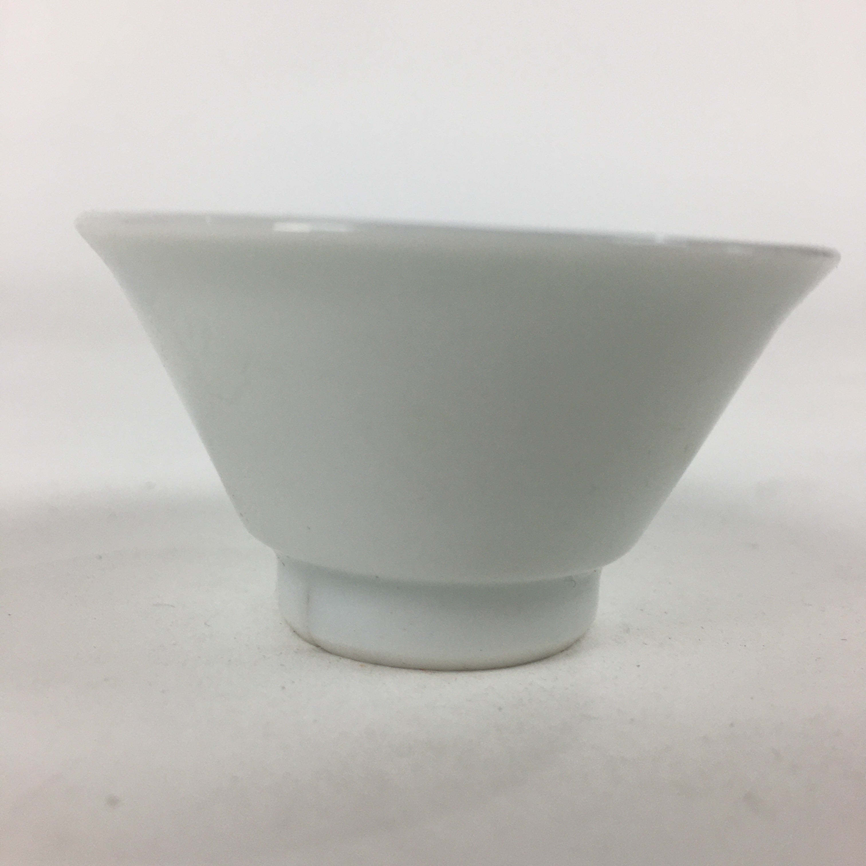 Japanese Porcelain Sake Cup Vtg Blue Red Cross White Guinomi Ochoko G30