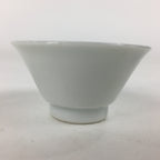 Japanese Porcelain Sake Cup Vtg Blue Red Cross White Guinomi Ochoko G30