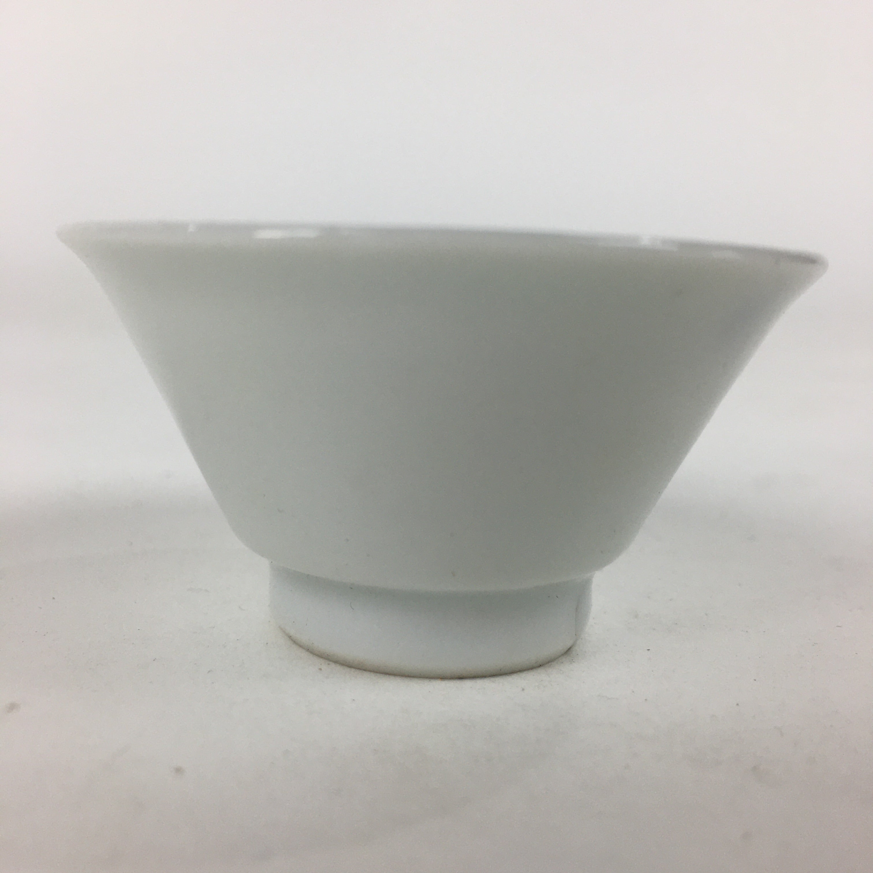Japanese Porcelain Sake Cup Vtg Blue Red Cross White Guinomi Ochoko G30