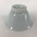 Japanese Porcelain Sake Cup Vtg Blue Red Cross White Guinomi Ochoko G30