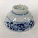 Japanese Porcelain Sake Cup Vtg Blue Sometsuke Design Guinomi Ochoko G17
