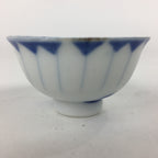 Japanese Porcelain Sake Cup Vtg Blue Sometsuke White Guinomi Ochoko G29