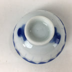 Japanese Porcelain Sake Cup Vtg Blue Sometsuke White Guinomi Ochoko G29