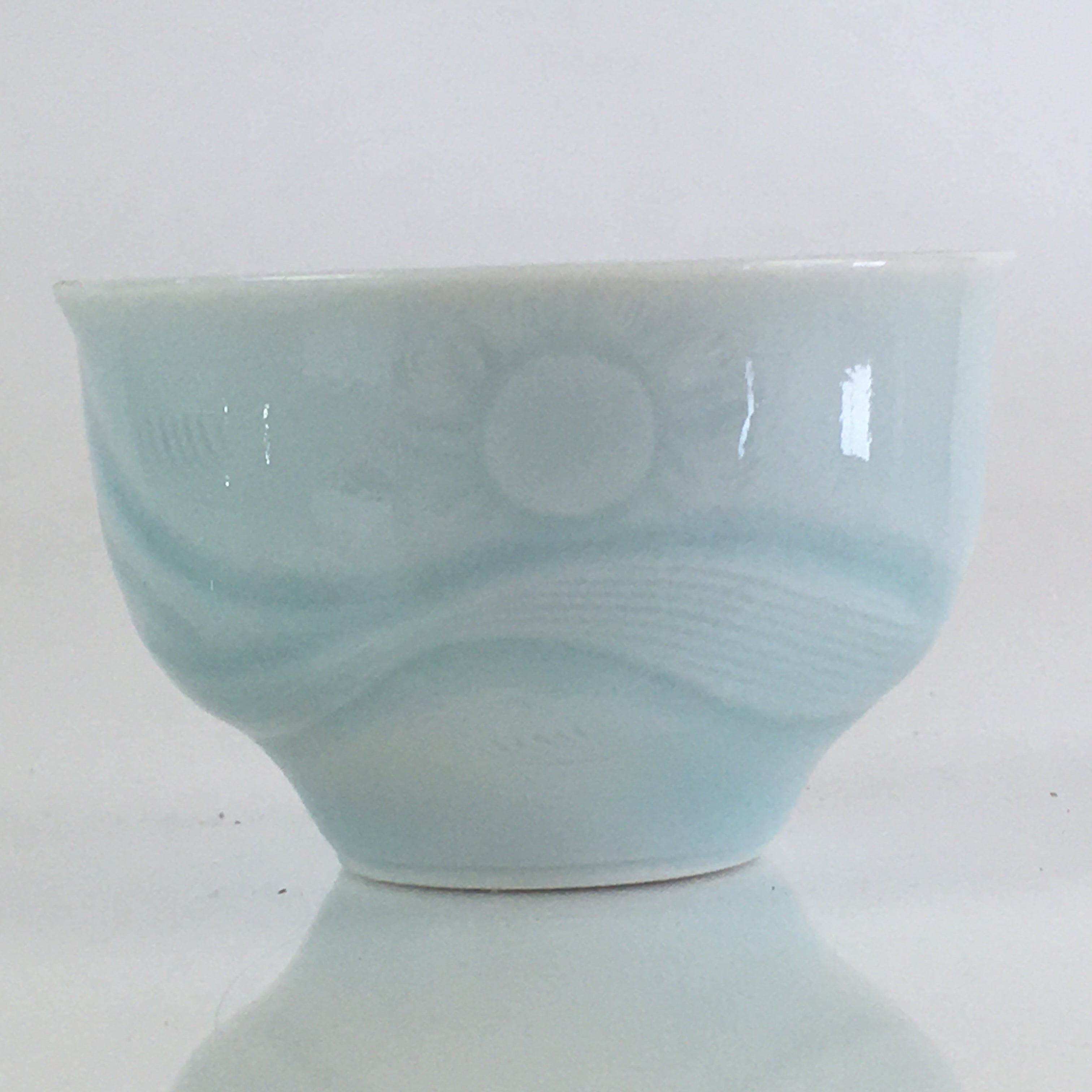 Japanese Porcelain Sake Cup Vtg Boxed Japanese Army Ochiko Guinomi PX626