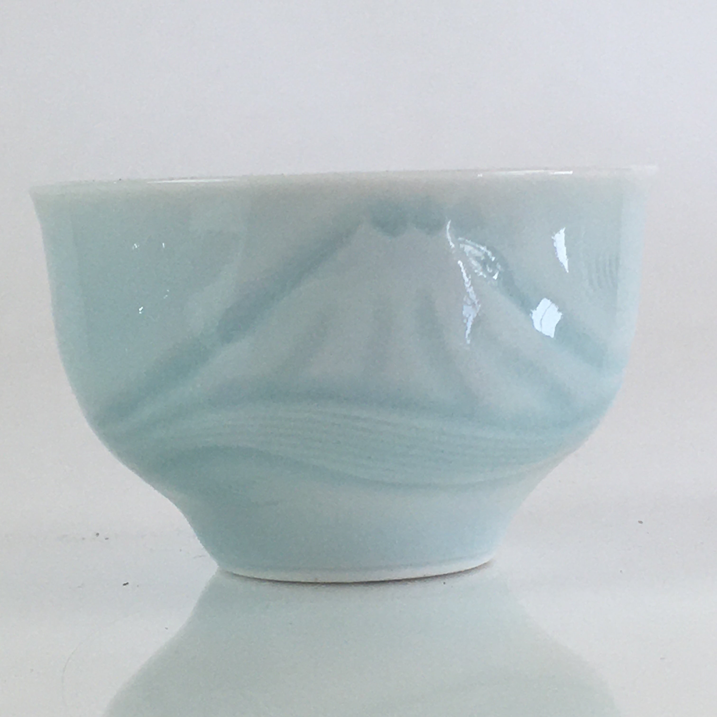 Japanese Porcelain Sake Cup Vtg Boxed Japanese Army Ochiko Guinomi PX626