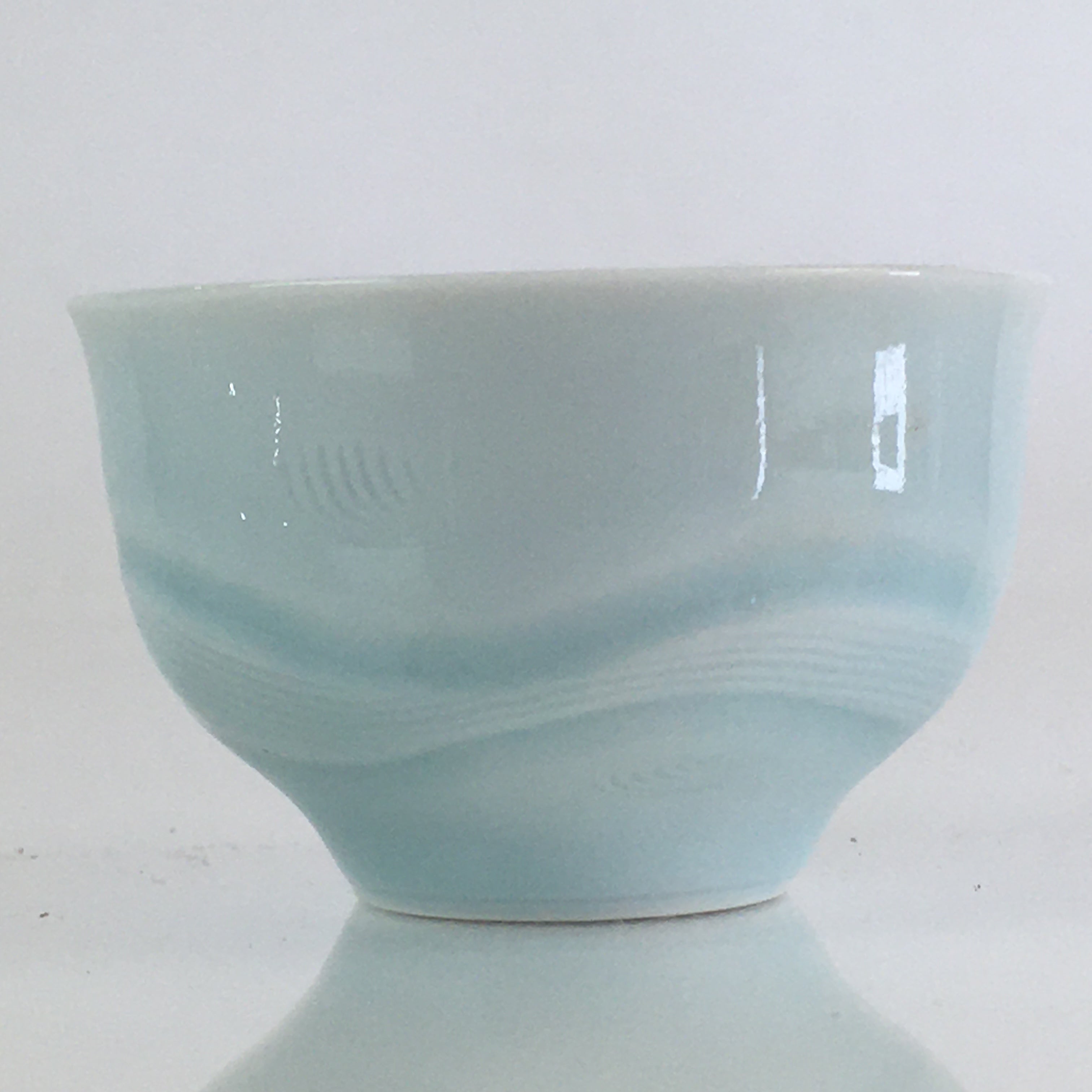 Japanese Porcelain Sake Cup Vtg Boxed Japanese Army Ochiko Guinomi PX626