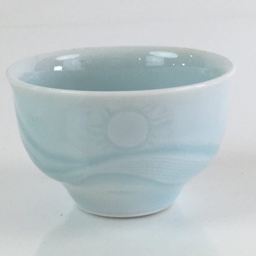 Japanese Porcelain Sake Cup Vtg Boxed Japanese Army Ochiko Guinomi PX626