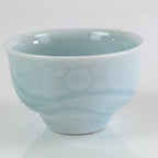 Japanese Porcelain Sake Cup Vtg Boxed Japanese Army Ochiko Guinomi PX626