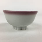 Japanese Porcelain Sake Cup Vtg Dharma White Flower Bottom Guinomi Ochoko G12