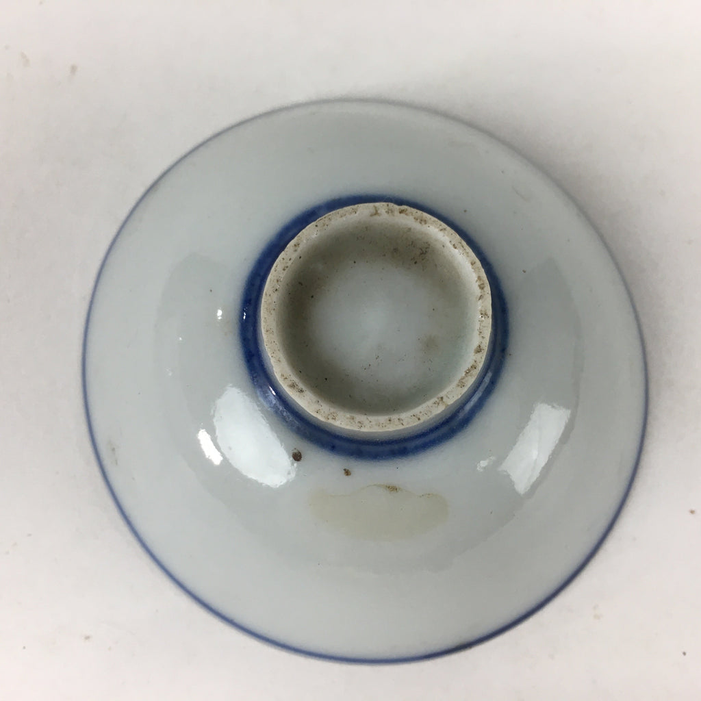 Japanese Porcelain Sake Cup Vtg Golden Chrysanthemum Sakazuki Ochoko G34