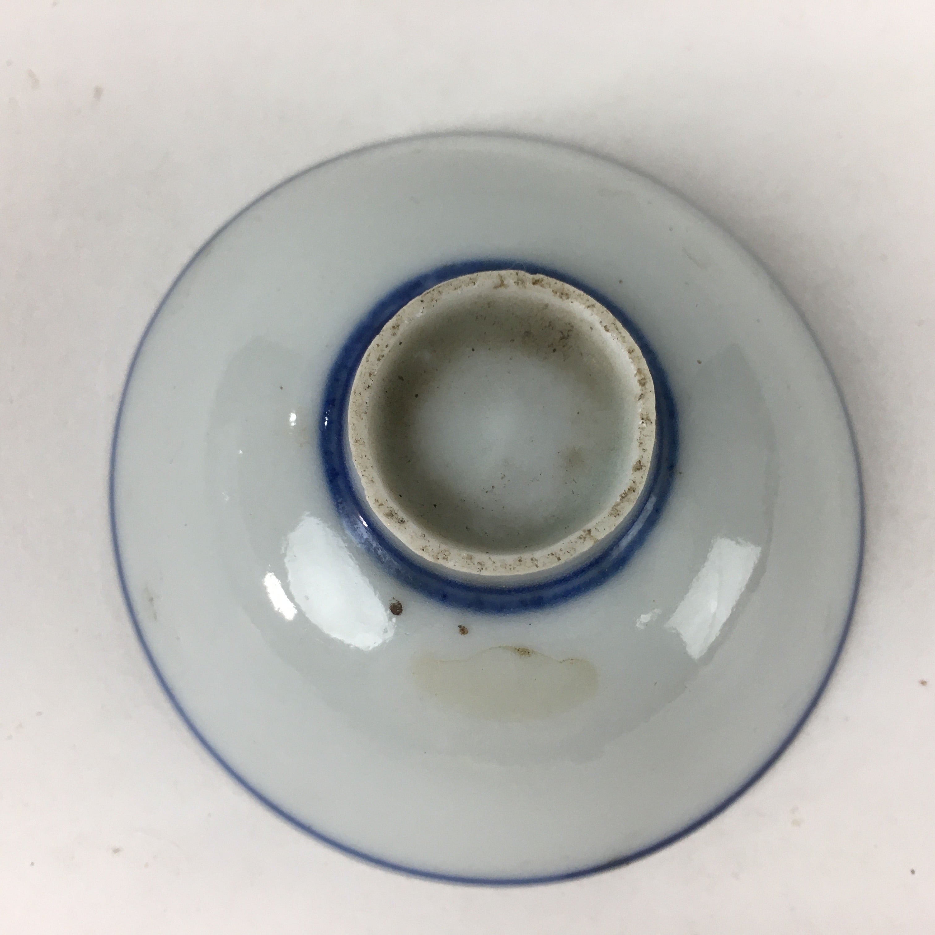 Japanese Porcelain Sake Cup Vtg Golden Chrysanthemum Sakazuki Ochoko G34