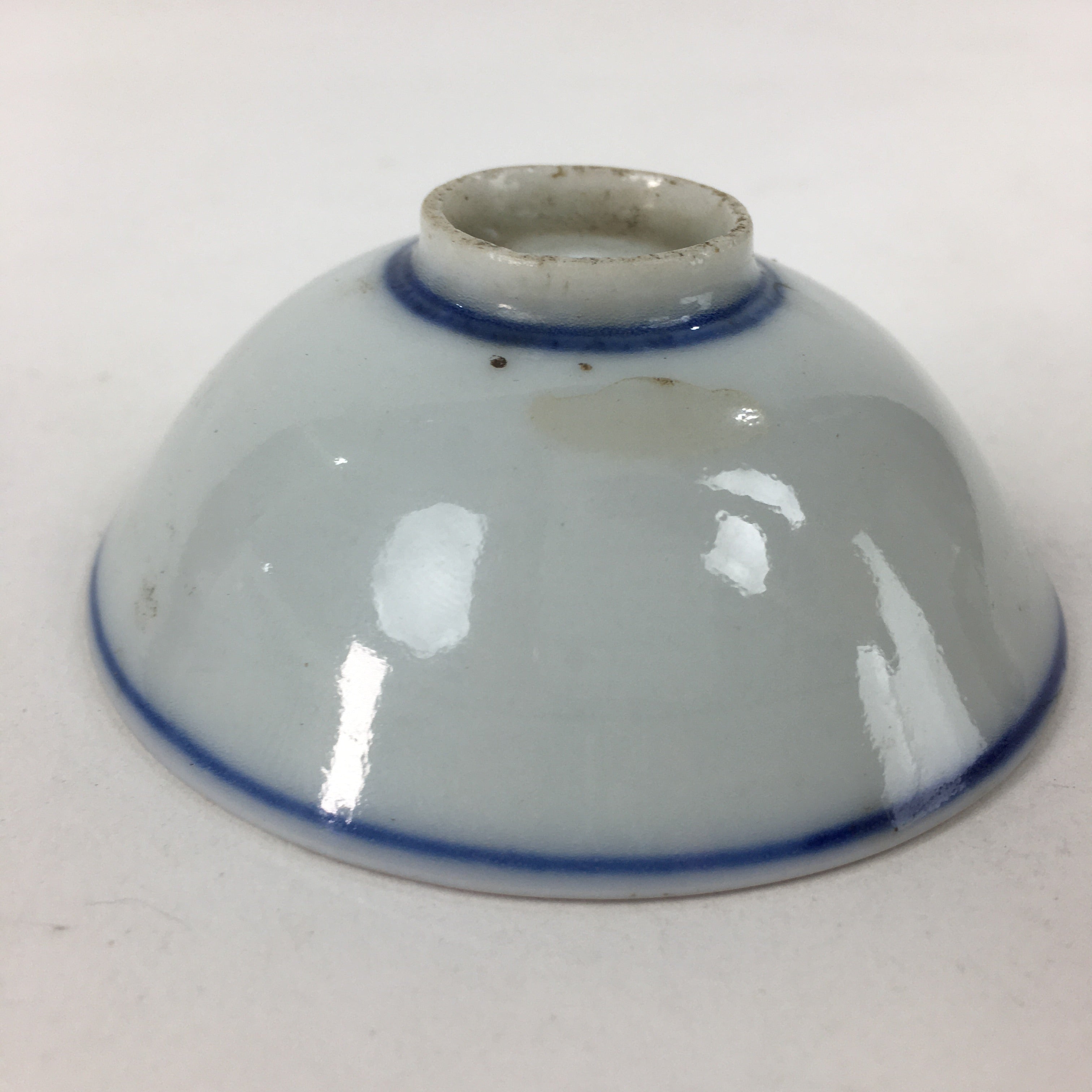 Japanese Porcelain Sake Cup Vtg Golden Chrysanthemum Sakazuki Ochoko G34