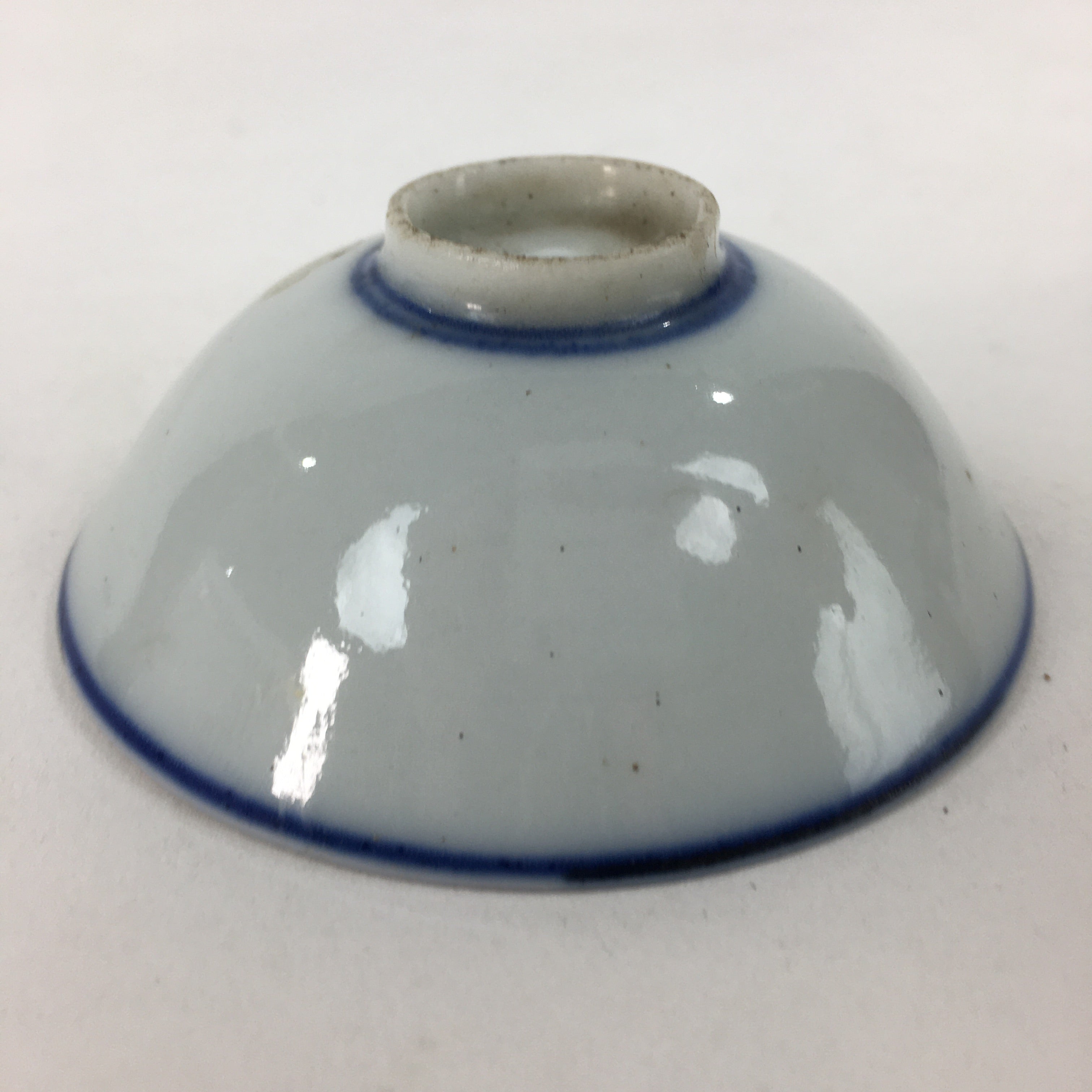 Japanese Porcelain Sake Cup Vtg Golden Chrysanthemum Sakazuki Ochoko G34