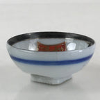 Japanese Porcelain Sake Cup Vtg Golden Gate Guinomi Ochoko Sakazuki White G69