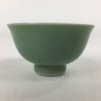 Japanese Porcelain Sake Cup Vtg Green Glaze Guinomi Ochoko Sakazuki G35