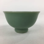 Japanese Porcelain Sake Cup Vtg Green Glaze Guinomi Ochoko Sakazuki G35