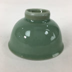 Japanese Porcelain Sake Cup Vtg Green Glaze Guinomi Ochoko Sakazuki G35