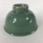 Japanese Porcelain Sake Cup Vtg Green Glaze Guinomi Ochoko Sakazuki G35