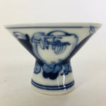 Japanese Porcelain Sake Cup Vtg Guinomi Ochoko Blue Sometsuke Design GU966