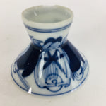 Japanese Porcelain Sake Cup Vtg Guinomi Ochoko Blue Sometsuke Design GU966