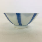 Japanese Porcelain Sake Cup Vtg Guinomi Ochoko Blue White Flower Design GU961