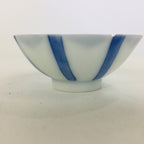 Japanese Porcelain Sake Cup Vtg Guinomi Ochoko Blue White Flower Design GU961
