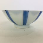 Japanese Porcelain Sake Cup Vtg Guinomi Ochoko Blue White Flower Design GU961
