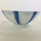 Japanese Porcelain Sake Cup Vtg Guinomi Ochoko Blue White Flower Design GU962