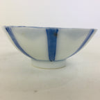 Japanese Porcelain Sake Cup Vtg Guinomi Ochoko Blue White Flower Design GU962