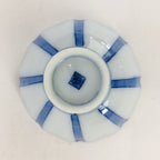 Japanese Porcelain Sake Cup Vtg Guinomi Ochoko Blue White Flower Design GU962