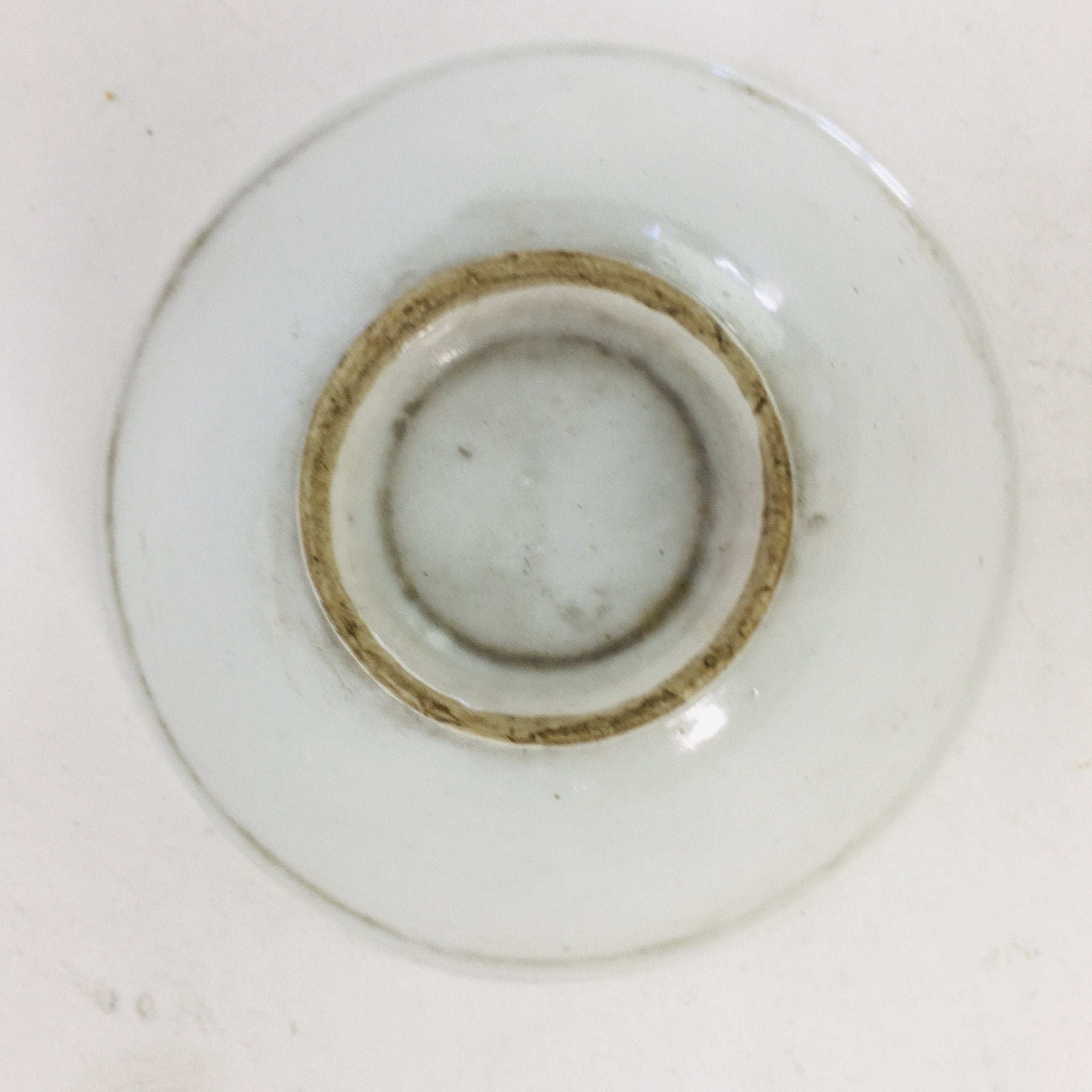 Japanese Porcelain Sake Cup Vtg Guinomi Ochoko Blue White Plum Blossom GU963
