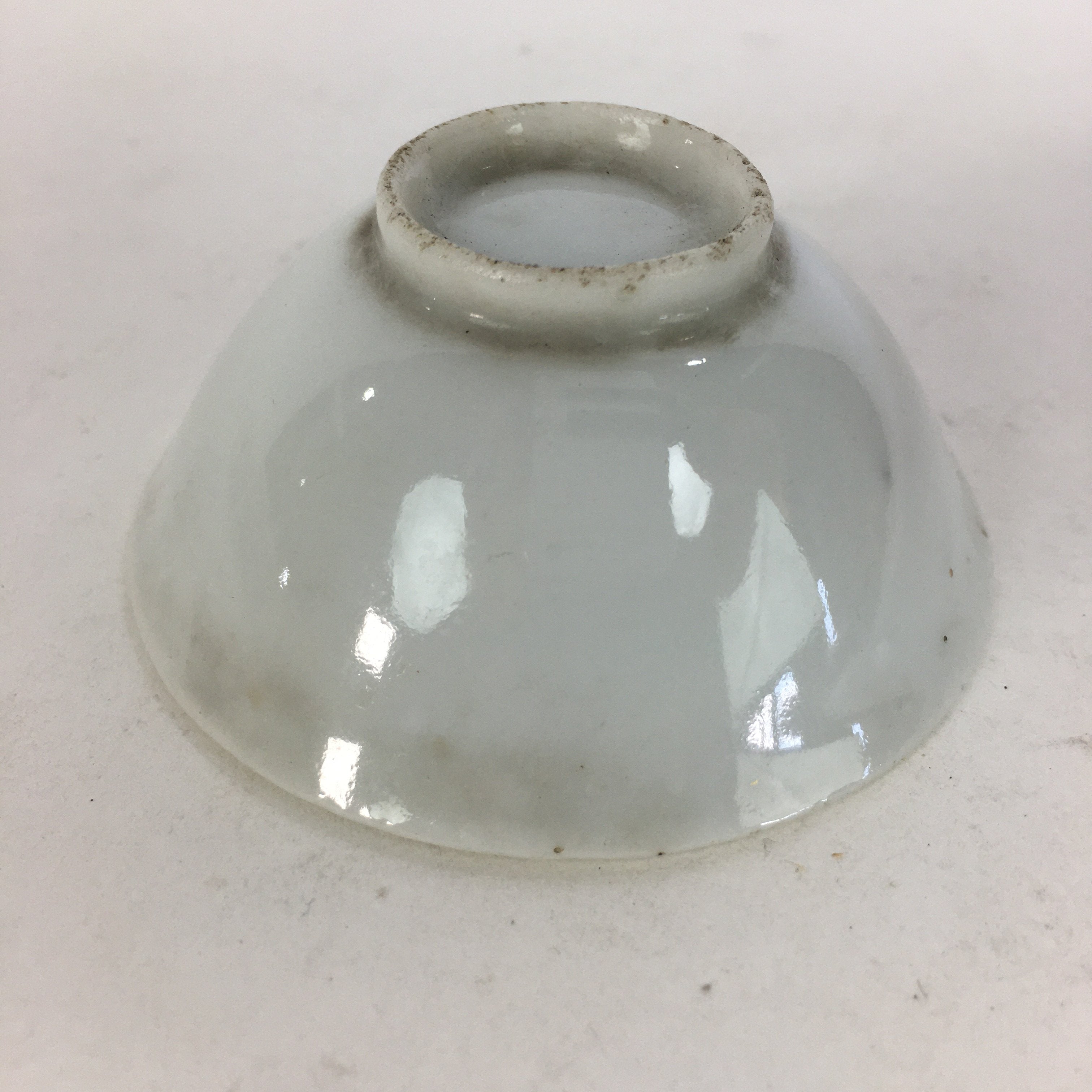 Japanese Porcelain Sake Cup Vtg Guinomi Ochoko Crane Turtle Pine Design GU955