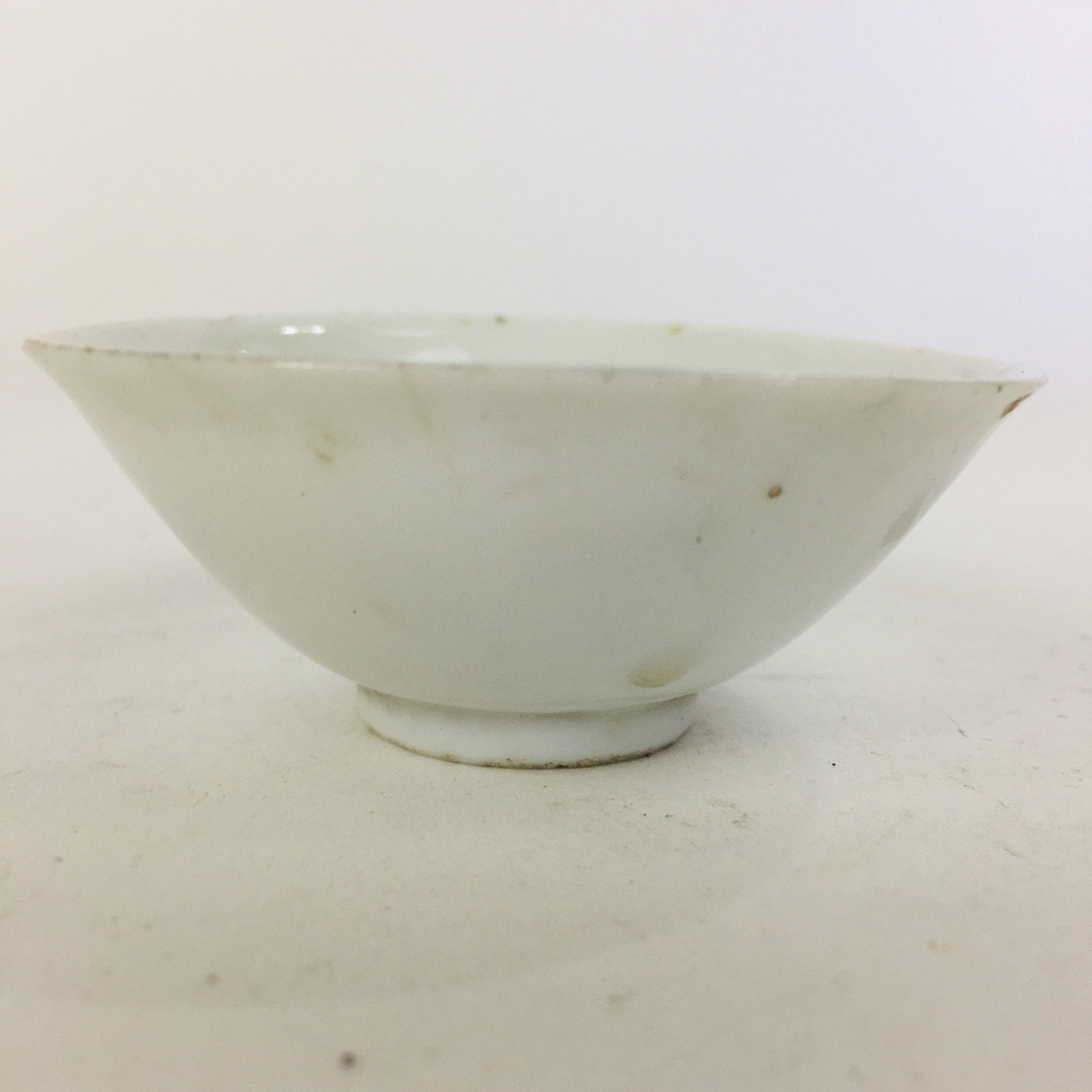 Japanese Porcelain Sake Cup Vtg Guinomi Ochoko Crane Turtle Pine Design GU957
