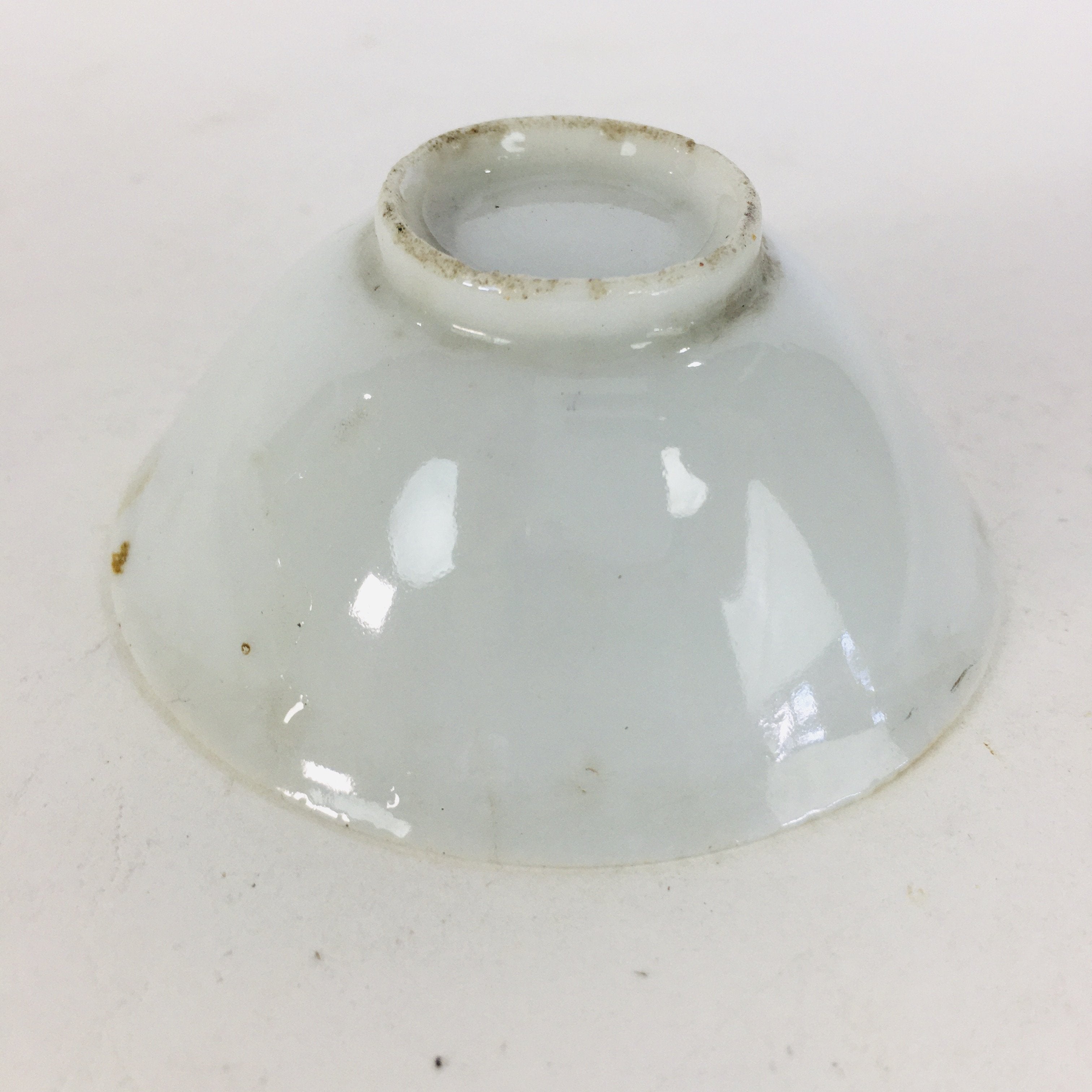 Japanese Porcelain Sake Cup Vtg Guinomi Ochoko Crane Turtle Pine Design GU957