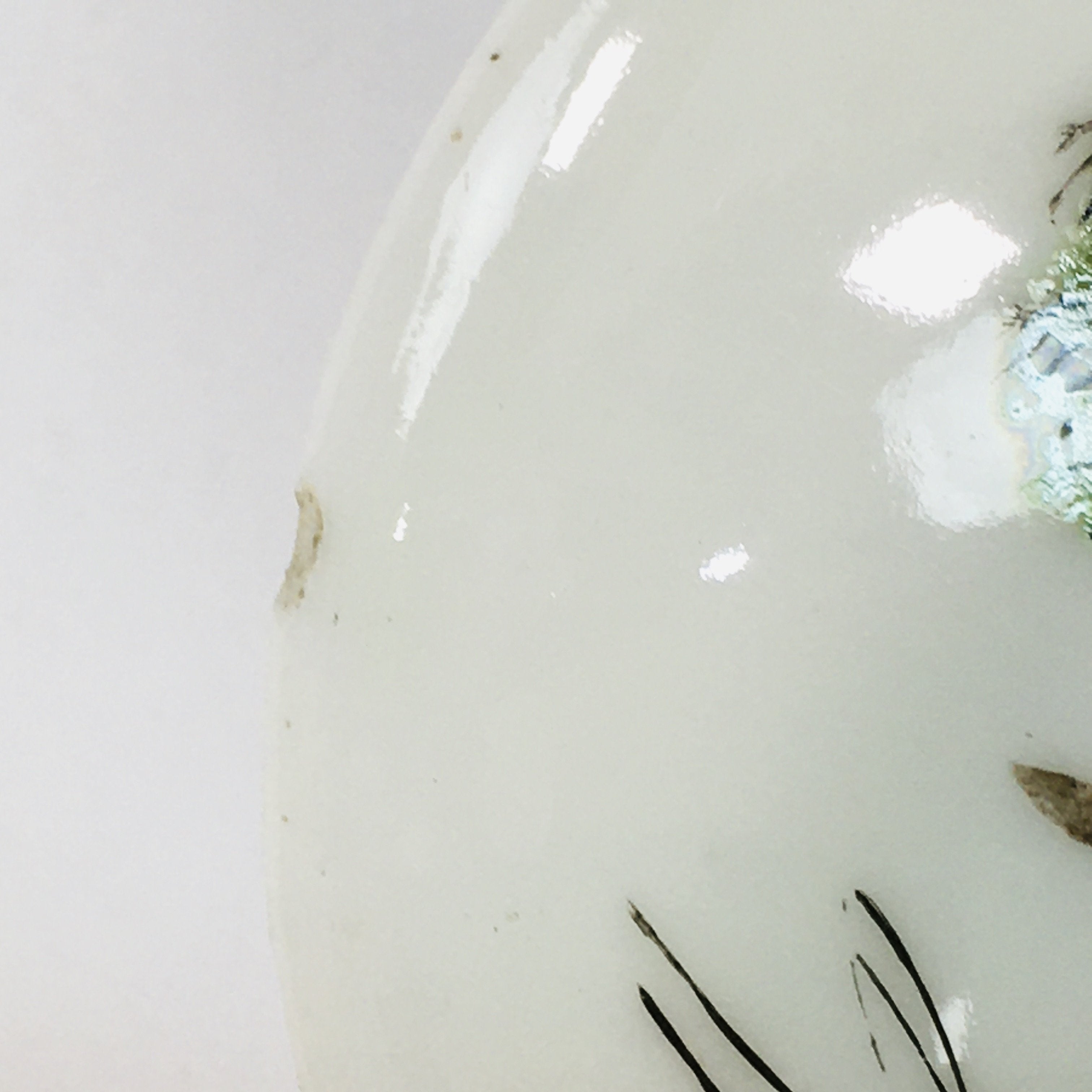 Japanese Porcelain Sake Cup Vtg Guinomi Ochoko Crane Turtle Pine Design GU957