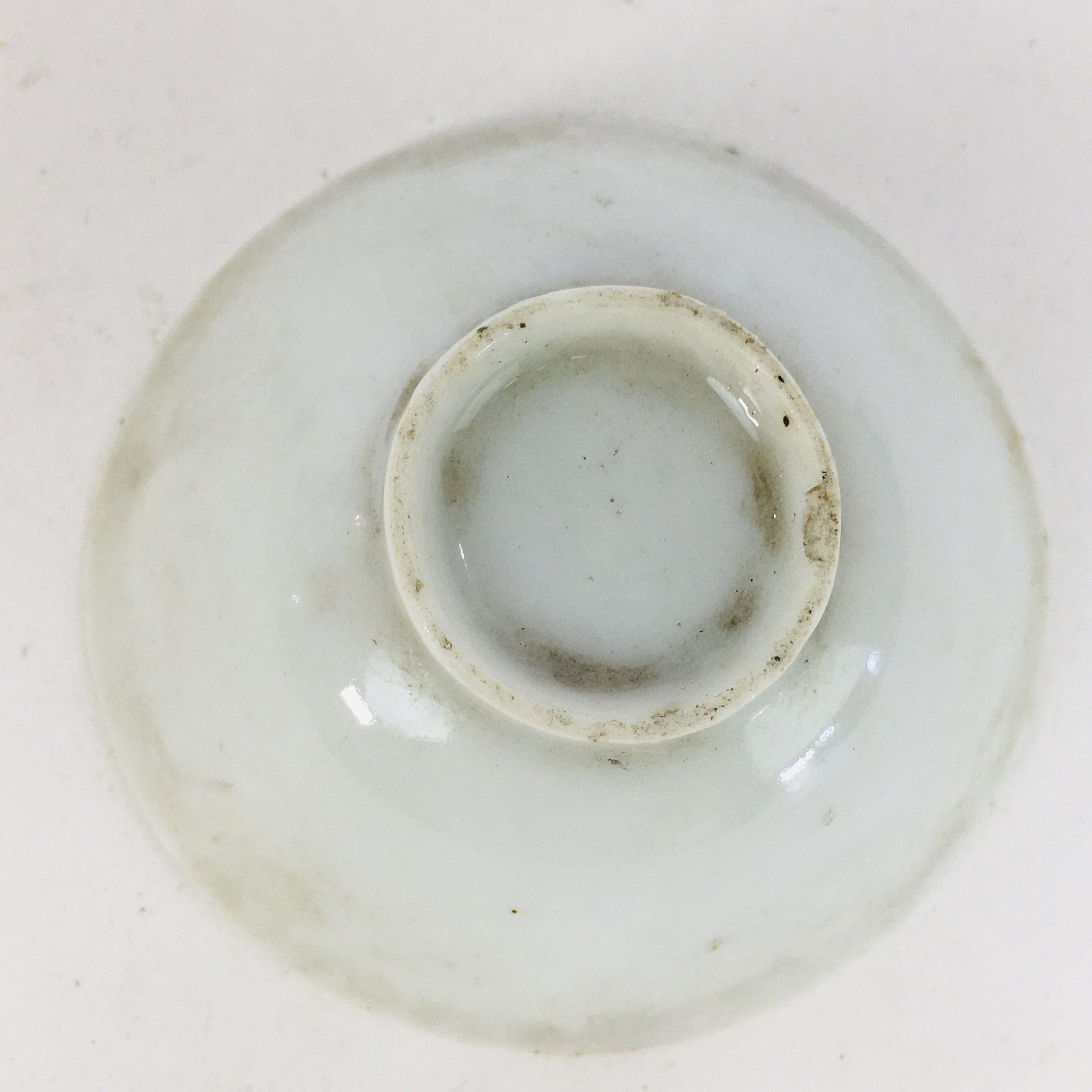 Japanese Porcelain Sake Cup Vtg Guinomi Ochoko Crane Turtle Pine Design GU958