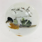 Japanese Porcelain Sake Cup Vtg Guinomi Ochoko Crane Turtle Pine Design GU958