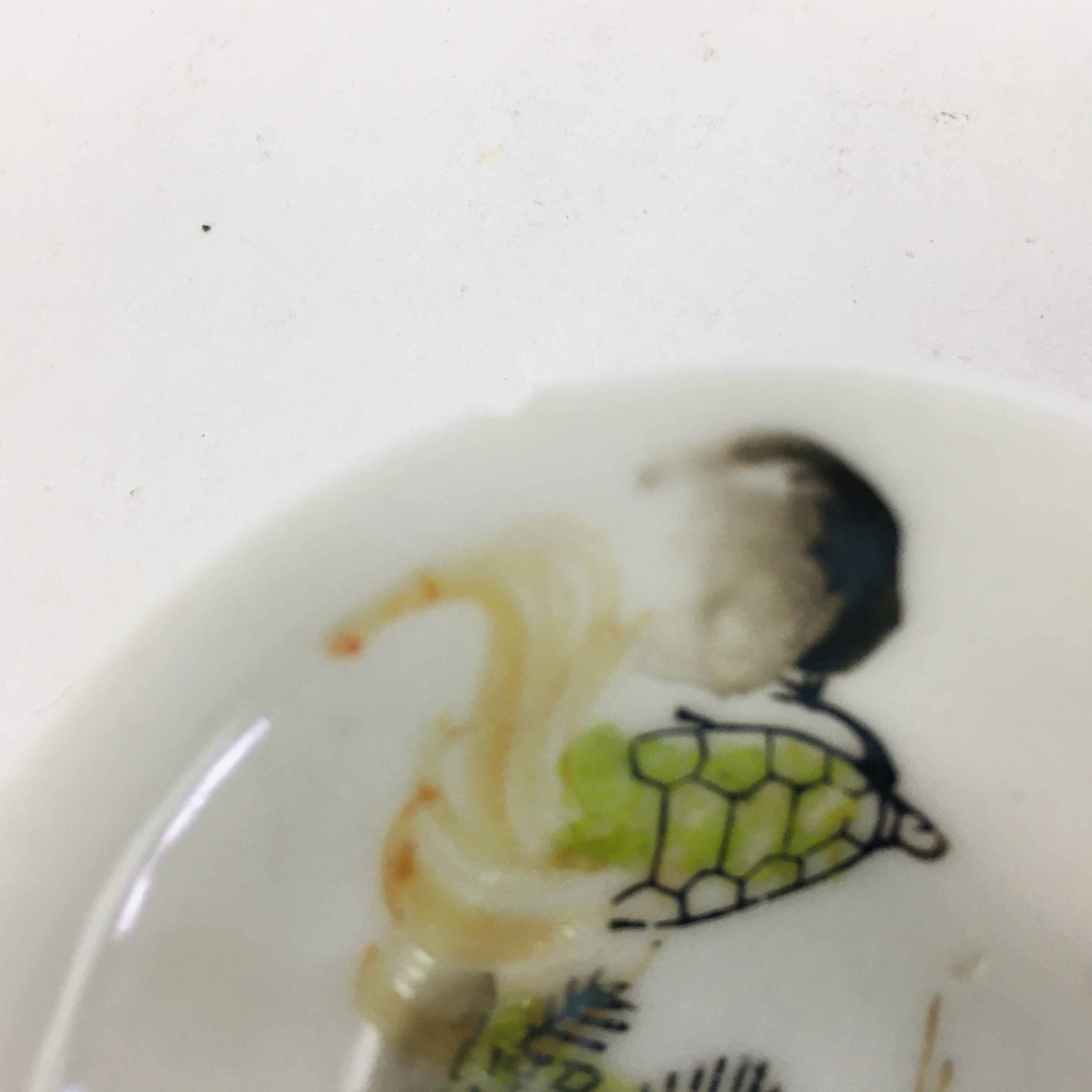 Japanese Porcelain Sake Cup Vtg Guinomi Ochoko Crane Turtle Pine Design GU964