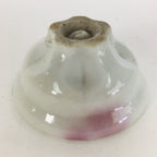 Japanese Porcelain Sake Cup Vtg Guinomi Ochoko Flower Shape Bottom Design GU965
