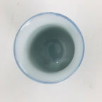 Japanese Porcelain Sake Cup Vtg Guinomi Ochoko Sometsuke Blue Flower GU922