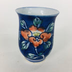 Japanese Porcelain Sake Cup Vtg Guinomi Ochoko Sometsuke Blue Flower GU922