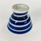 Japanese Porcelain Sake Cup Vtg Guinomi Ochoko Sometsuke Blue Stripes GU923